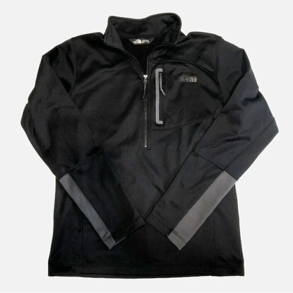 The North Face Mens Quarter Zip Pullover Black Size S